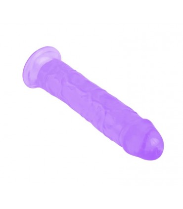 REALISTISCHE PENIS-KRISTALLGELEES LILA 21,6 CM