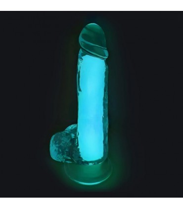 PENE REALÍSTICO FOSFORESCENTE AZUL 20 CM