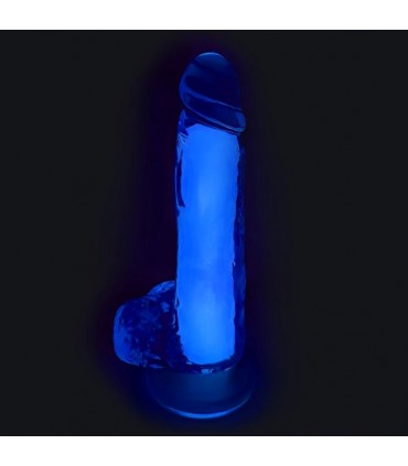 PENE REALISTICO VIOLA FOSFORESCENTE 20 CM