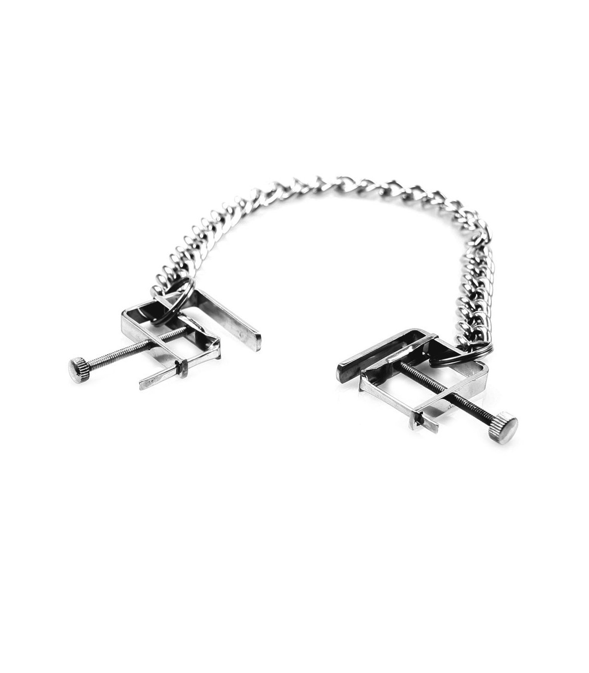 PINZAS CUADRADAS PEZONES AJUSTABLES C/ CADENA