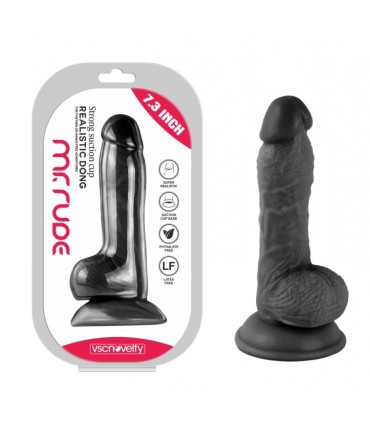 REALISTISCHER PENIS MR RUDE SCHWARZ 18,5 CM