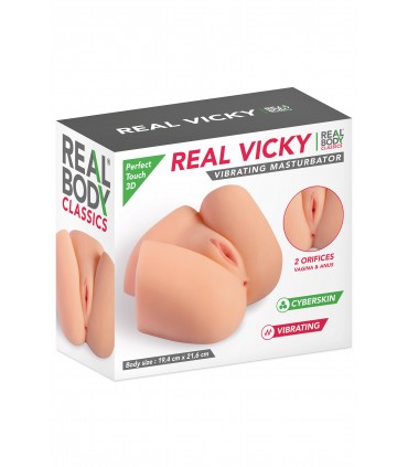 MASTURBADOR VIBRADOR VAGINA Y ANO VICKY