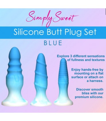 JEU 3 X BOUCHONS SILICONE BLEU