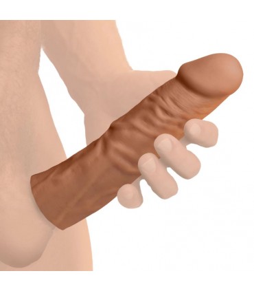 FUNDA ALARGADORA DE PENE 7'60 CM MARRÓN