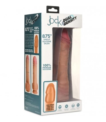 DILDO PENE C/ TESTÍCULOS DOBLE DENSIDAD UNCUT FLESH 22'20 CM