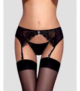 CHARMS GARTER BELT & THONG BLACK  L/XL