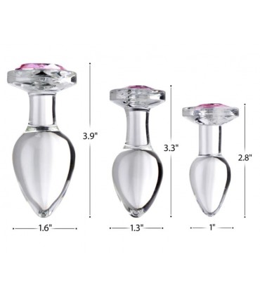 KRISTALLSTECKER MIT ROSA STEIN L