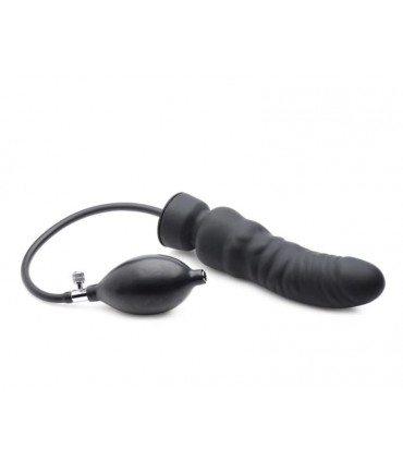 INFLATABLE SILICONE PENIS 20 CM BLACK