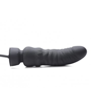 INFLATABLE SILICONE PENIS 20 CM BLACK