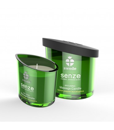 SENZE MASSAGE CANDLE AROUSING - LEMON PEPPER EUCALYPTUS 50 ML