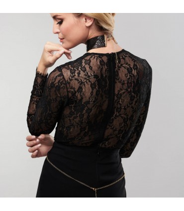 DESIR MÉTALLIQUE - COLLANA IN MAGLIA METALLICA NERA