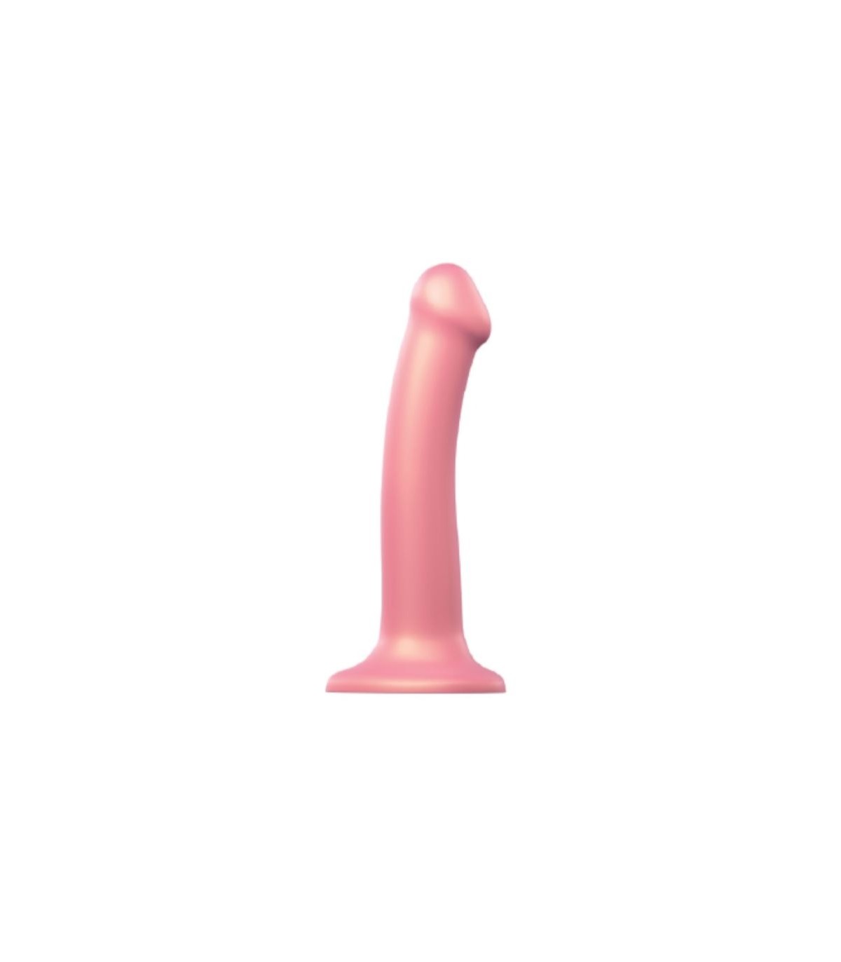 DILDO MONO DENSIDAD ROSA METALIZADO M