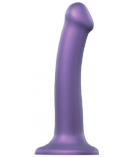DILDO MONO DENSIDAD VIOLETA METALIZADO M