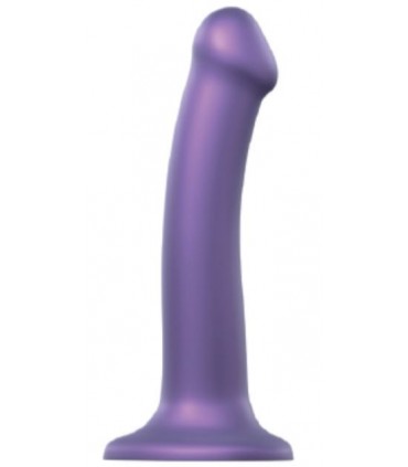 DILDO MONO DENSIDAD VIOLETA METALIZADO M