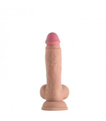 MODELL A 7,5" DONG AUS FLÜSSIGEM SILIKON MIT BÄLLEN - KIEFER