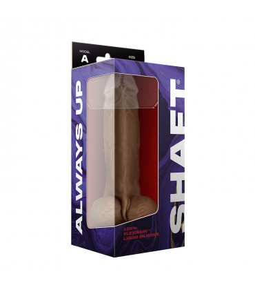 MODÈLE A DONG EN SILICONE LIQUIDE 9,5" AVEC BILLES - CHÊNE