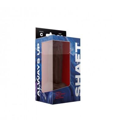 DONG IN SILICONE LIQUIDO MODELLO C 7.5" CON SFERE - MOGANO