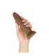 DONG IN SILICONE LIQUIDO MODELLO J 5,5" - ROVERE