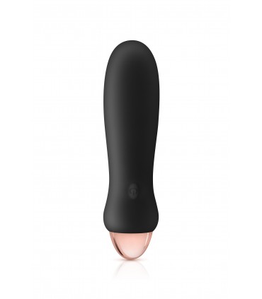 MINI VIBRADOR SILICONA RECARGABLE CHUPA NEGRO