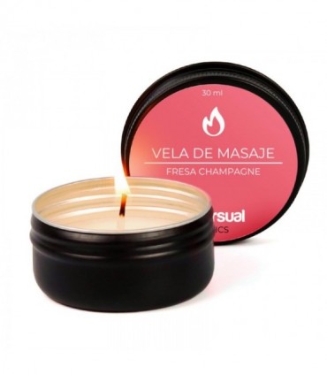 CANDELA DA MASSAGGIO FRAGOLA E CHAMPAGNE 30 ML