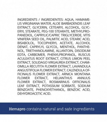 HEMAPRO CREMA PARA PARA ALIVIAR Y PREVENIR LAS HEMORROIDES 100ML