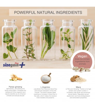SIZEGAIN PLUS AUMENTA LA VIRILIDAD Y POTENCIA SEXUAL DEL HOMBRE 30 UDS