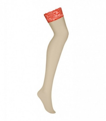 838-STO-3 STOCKINGS RED  S/M