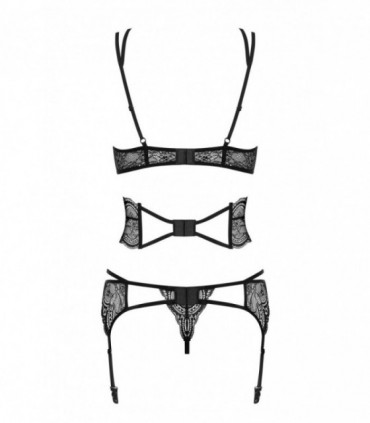 FRIVOLLA 4-TEILIGES SET SCHWARZ S/M