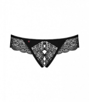 MIAMOR CROTCHLESS THONG BLACK   S/M