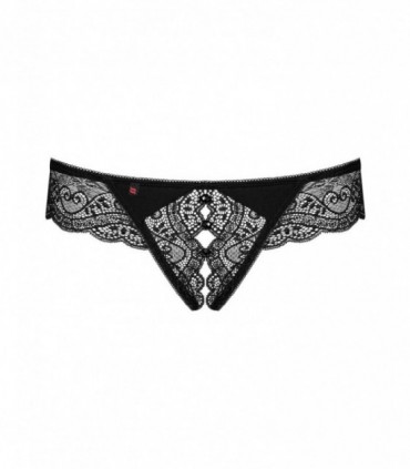 MIAMOR CROTCHLESS THONG BLACK   S/M