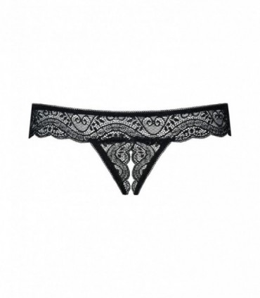 MIAMOR CROTCHLESS THONG BLACK   S/M