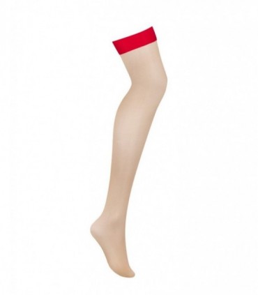 S814 STOCKINGS RED L/XL