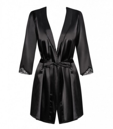 SATINIA ROBE BLACK   S/M