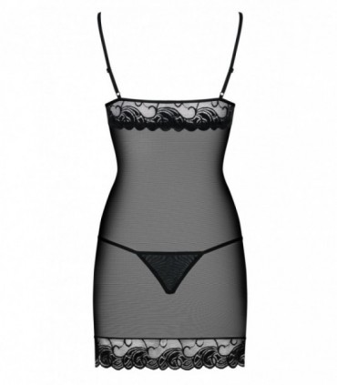 WONDERIA CHEMISE & THONG BLACK   S/M
