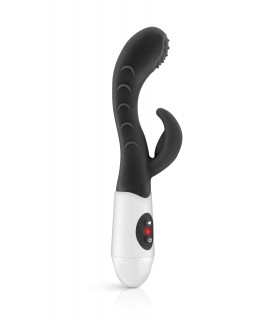 VIBRATEUR EN SILICONE RABBIT LEOLA NOIR