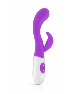 VIBRADOR SILICONA RABBIT LEOLA MORADO