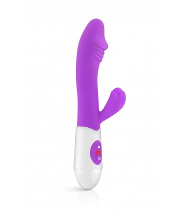 VIBRADOR SILICONA RABBIT ELYA MORADO