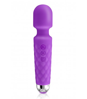 VIBRADOR LOVE WAND SILICONA RECARGABLE MORADO