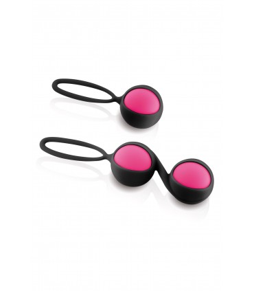 YOBA SET 2 BOLAS CHINAS SILICONA ROSA-NEGRO