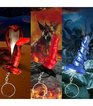 HELL-HOUND, LORD KRAKEN, & KING COBRA KEYCHAIN SET