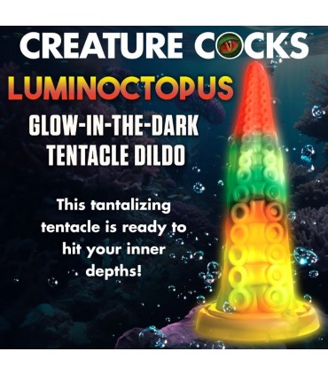 DILDO LUMINOCTOPUS GLOW-IN-THE-DARK
