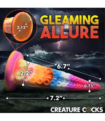 DILDO LUMINOCTOPUS GLOW-IN-THE-DARK