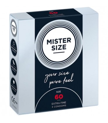 MISTER SIZE PURE FEEL EXTRA DÜNNE KONDOME 60 MM 3 EINHEITEN