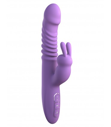 HER THRUSTING SILICONE RABBIT PURPLE