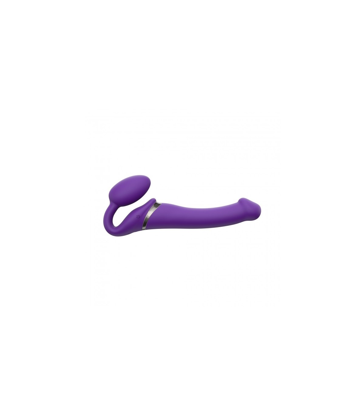 ARNÉS DOBLE VIBR USB FLEXIBLE SILICONA C/ MANDO VIOLETA M