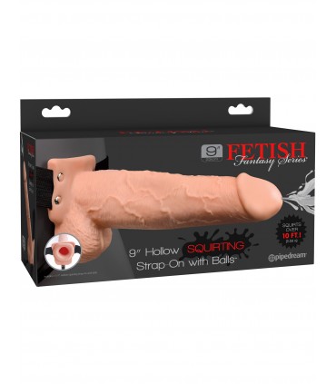 9" SQUIRTING HOLLOW STRAP-ON LICHT