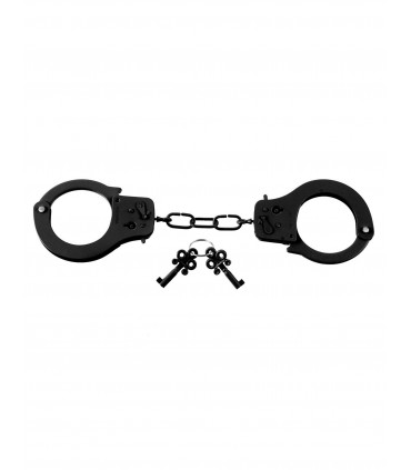 DESIGNER METAL HANDCUFFS BLACK