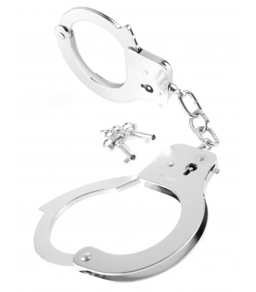 DESIGNER METAL HANDCUFFS SILVER