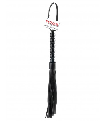 BEADED CAT-O-NINE TAILS BLACK