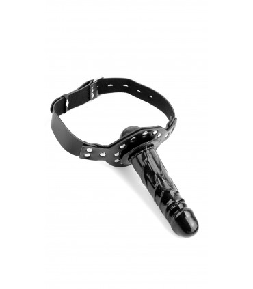 DELUXE BALL GAG WITH DILDO BLACK